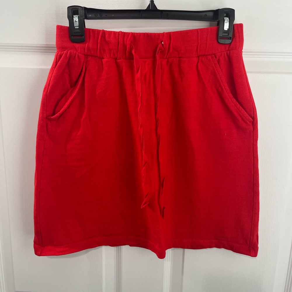 Cherry Red Cloth Skirt